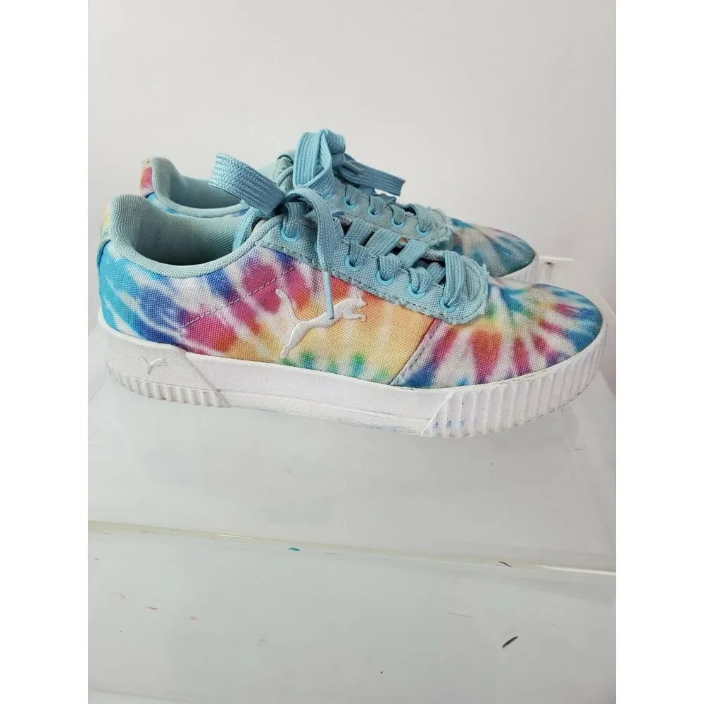 Puma Carina Summer Cat Tie Dye Sneaker Kids‎ Size 6C/Women's 7.5